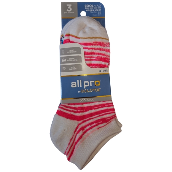 NWT All Pro By Goldtoe CoolMax Women's Sport Socks - Picture 1 of 3